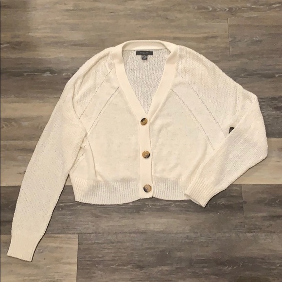 Primark Cream Crop Knit Cardigan 